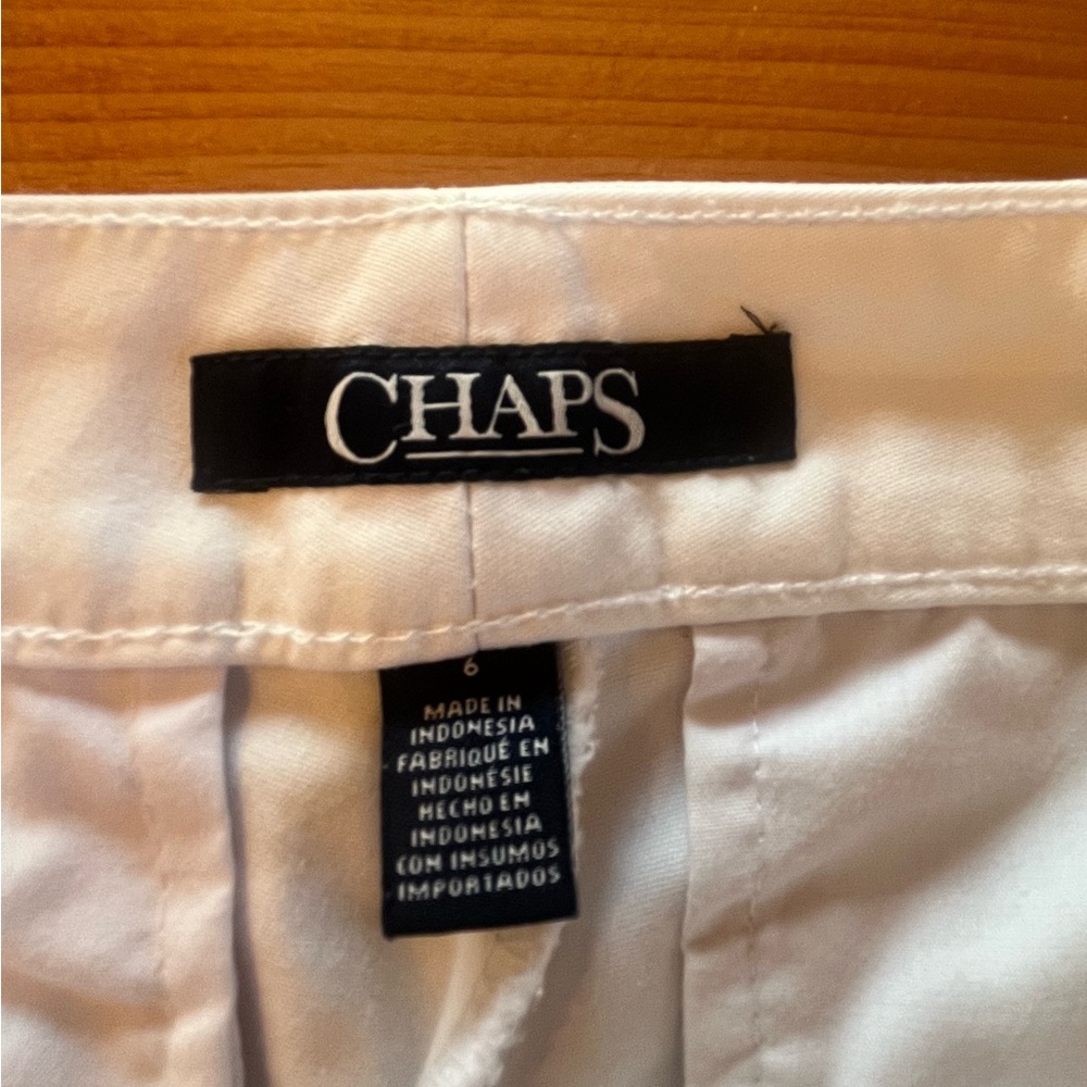Chaps white cotton pants slim fit - Picture 2 of 6